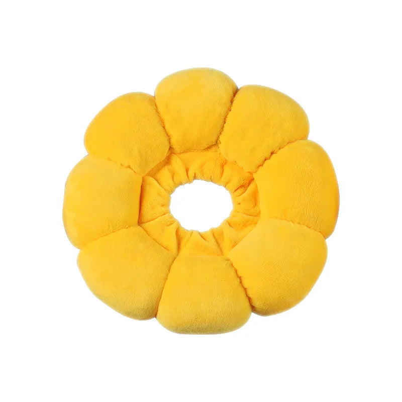 Elizabeth Circle Yellow Sunflower Collar  Anti Licking  Biting Neck Cover Multi Function