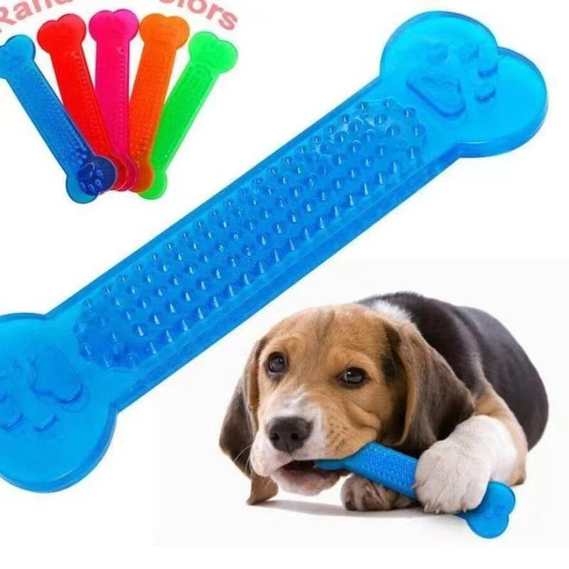 Toys Rubber Bone Toy Aggressive Chewers Dog Toothbrush Doggy Puppy Dental Care