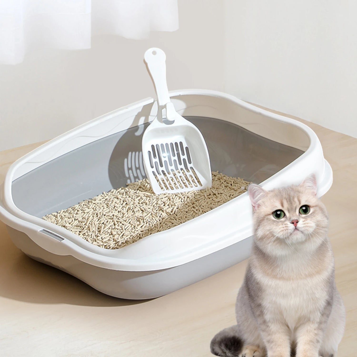 Cat Litter Box Portable Bedpan Removable