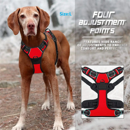 Harness Front Clip Easy Control Handle for Large Dog Walking